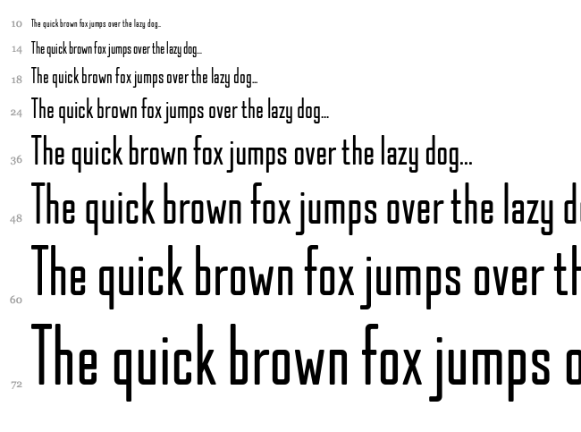 Kazmann Sans font waterfall